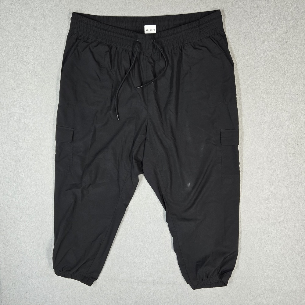 Old Navy Women Activewear Pants 2X Black Stretch Tec Jogger Cargo Dry Quick READ
